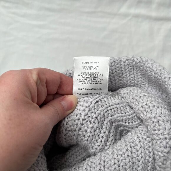 Star Wars X Love Your Melon the Mandalorian Gray Knit Beanie Hat - Picture 6 of 6